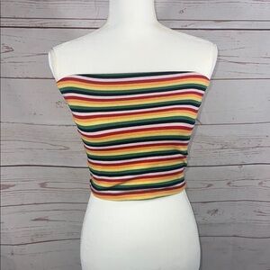American Eagle Striped Multicolor Tube Top
